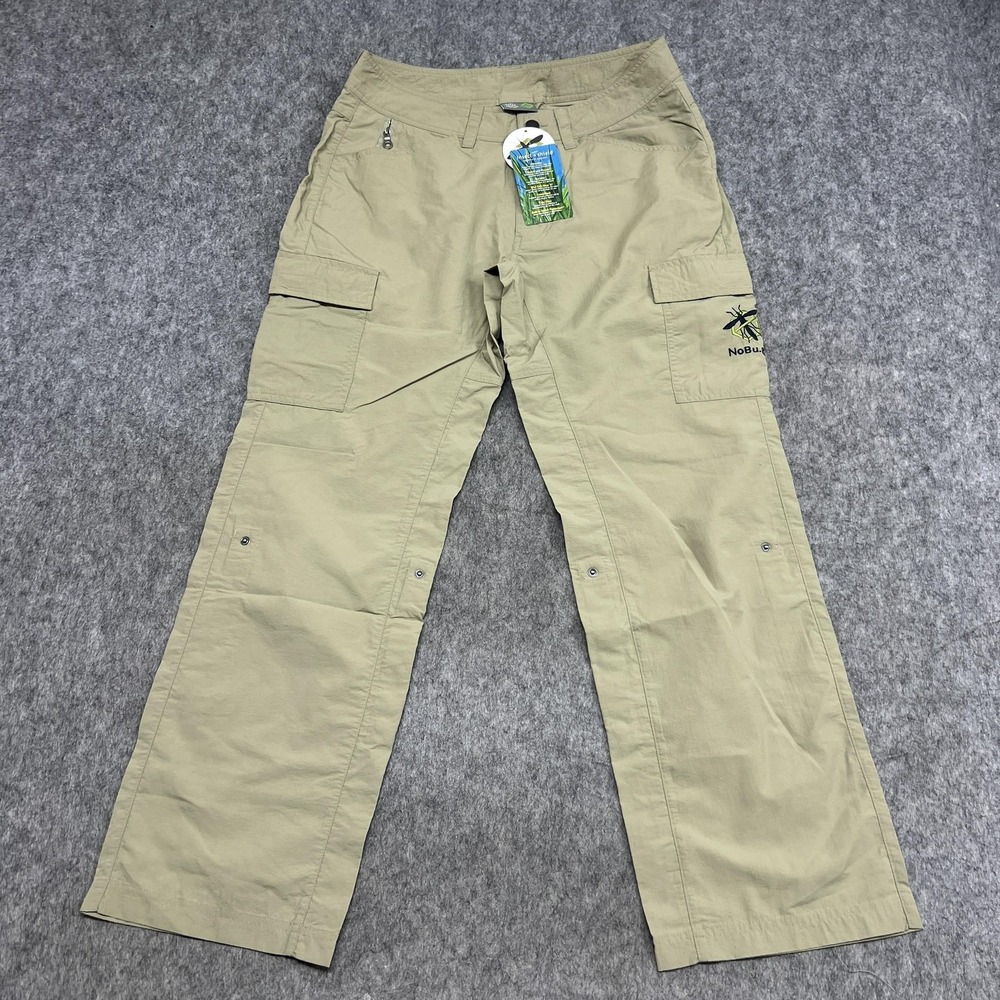 No Bugs Insect‎ Shield Pants Mens 30x30 Beige Nylon Cargo Hiking Outdoor Casual